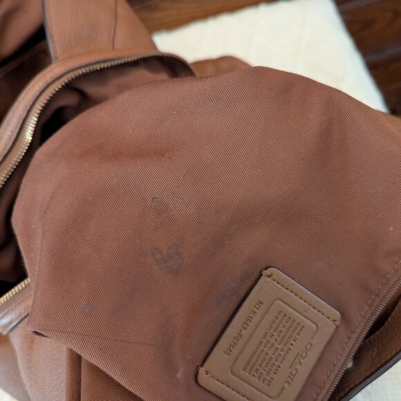 Coach Lexi pebble leather shoulder bag F57545 in mocha - Picture 14 of 15